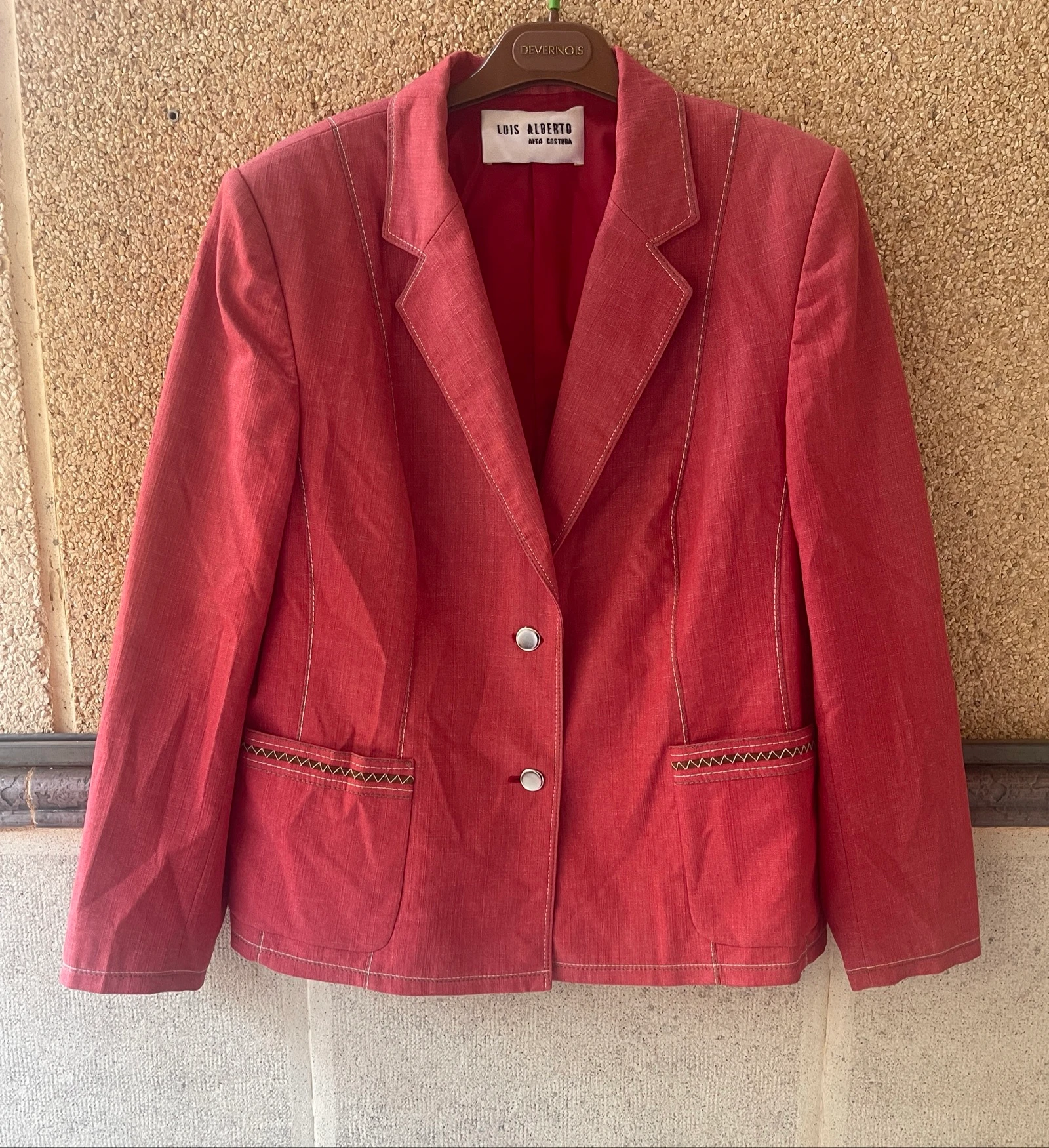 TRAJE VINTAGE LUIS ALBERTO ALTA COSTURA - COLOR CORAL – photo 4